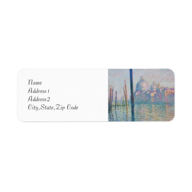 Étiquette Le Grand Canal de Monet (Devant)