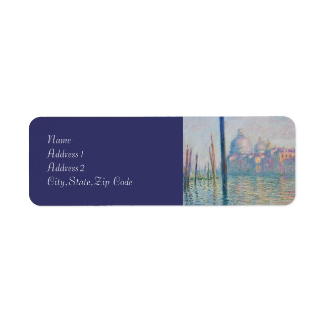 Étiquette Le Grand Canal de Monet (Devant)