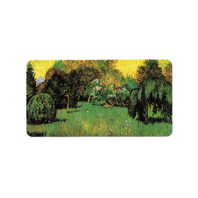 Étiquette Le jardin des poètes par Vincent van Gogh (Devant)