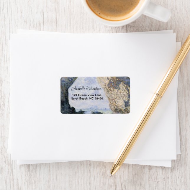 Étiquette Le Manneporte de Claude Monet (En situation)