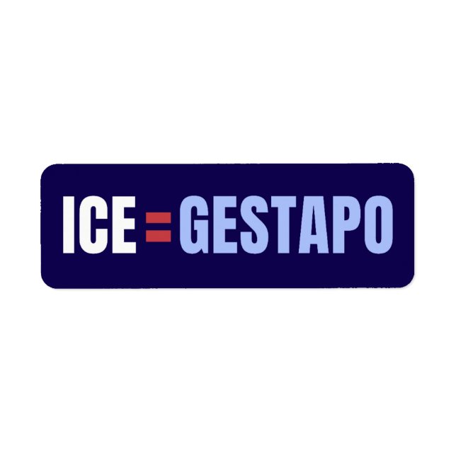 Étiquette Le marketing viral ICE égale Gestapo (Devant)