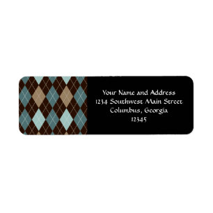 Étiquette Le Motif de mode du Jacquard bleu et Brown