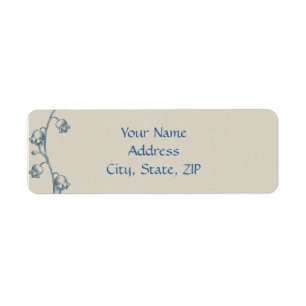 Étiquette Le muguet sur la toile d'Ecru