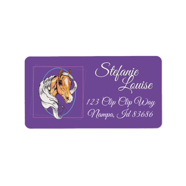 Étiquette Le Palomino (violet) (Devant)