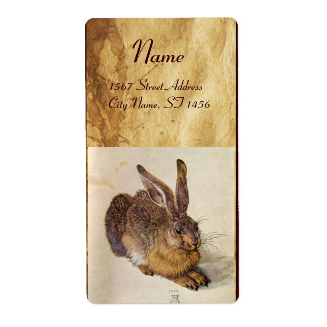 Étiquette LE PARCHEMENT BROWN DE RABBIT ( Jeune Lièvre ) (Devant)