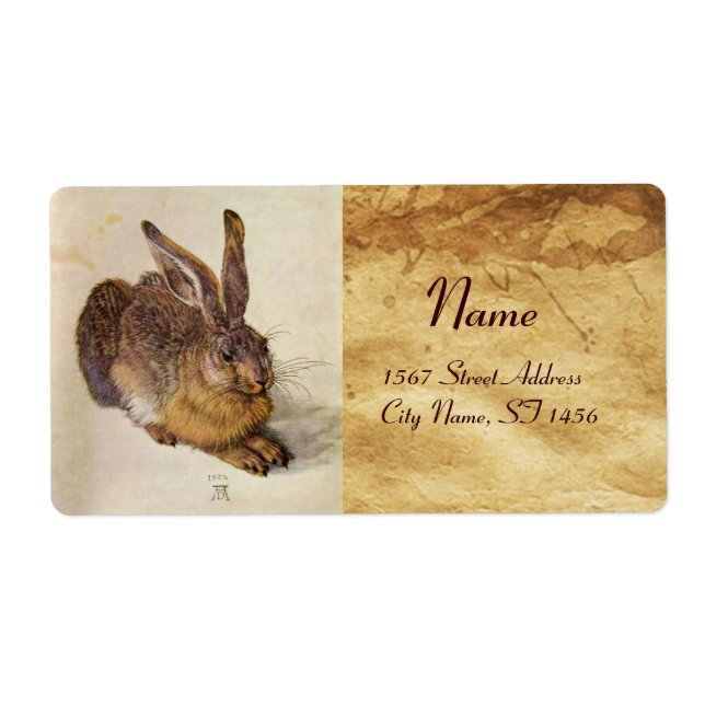 Étiquette LE PARCHEMENT BROWN DE RABBIT ( Jeune Lièvre ) (Devant)