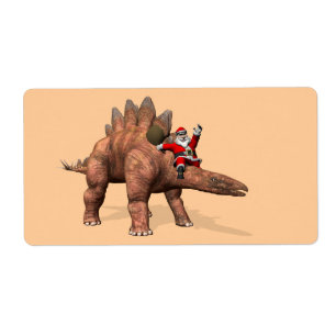 Étiquette Le Père Noël À Dinosaure