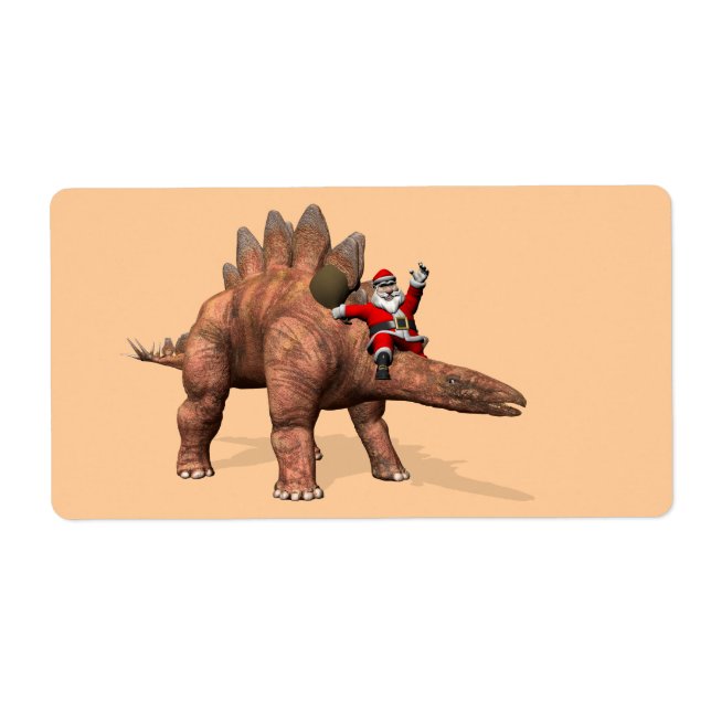 Étiquette Le Père Noël À Dinosaure (Devant)