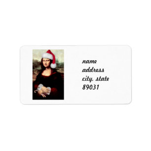 Étiquette Le Père Noël de Mona Lisa
