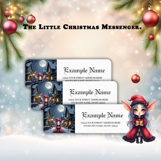 Étiquette Le Petit Messager de Noël. (Créateur téléchargé)