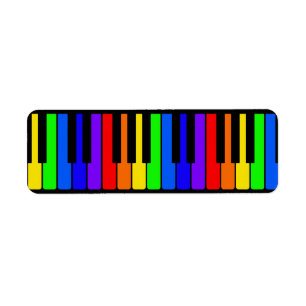Étiquette Le piano verrouille l'arc-en-ciel et le motif de