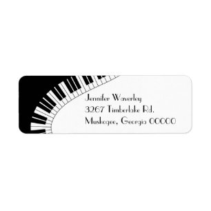 Étiquette Le piano verrouille l'étiquette de adresse de