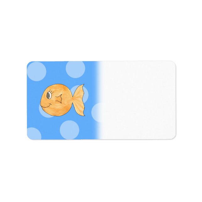 Étiquette Le poisson rouge. (Devant)