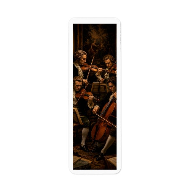 Étiquette Le Quatuor à Cordes Classique - Peinture à l'Huile (Devant)