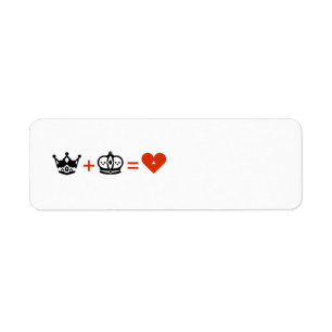 Étiquette le roi plus la reine égale l'amour