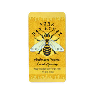 Étiquette Le rucher de pot de miel d'abeille marque