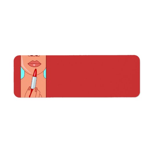 Étiquette le SALON ROUGE de STYLE de MODE de ROUGE À LÈVRES