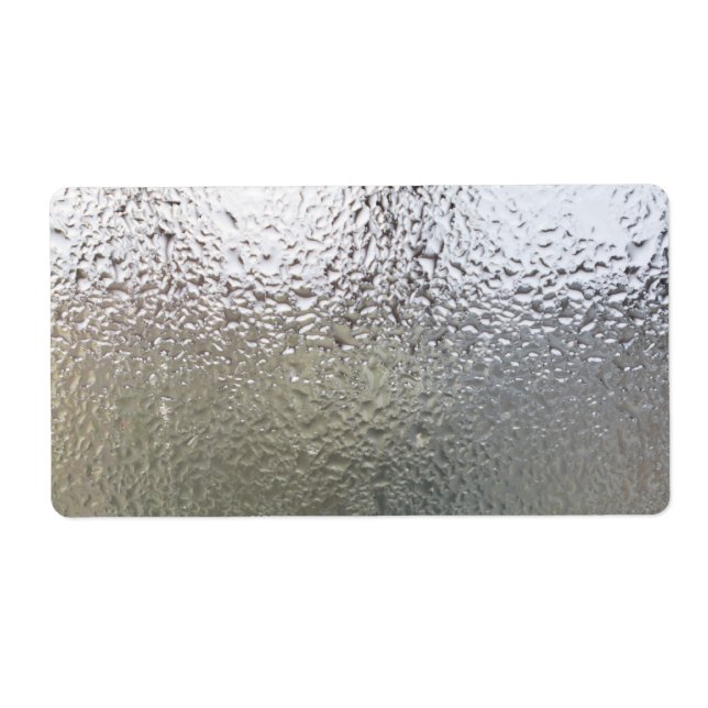 Étiquette L'eau chute sur le verre (Devant)