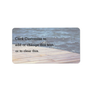 Étiquette L'eau de lac un dock en bois