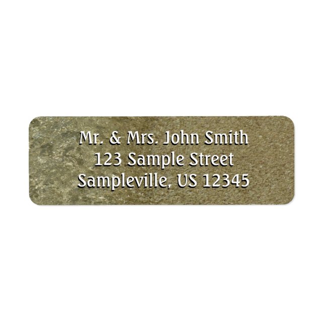 Étiquette L'eau sur la plage II Photographie Abstraite de la (Devant)