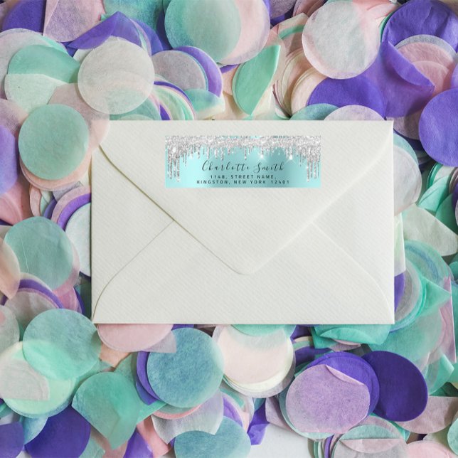 Étiquette Lecteurs Argent gris Royal Bleu RSVP Bridal (Créateur téléchargé)