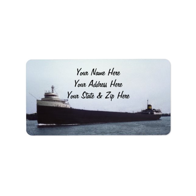 Étiquette L'Edmund Fitzgerald sur la rivière St. Clair (Devant)