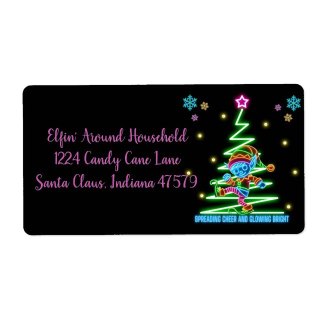 Étiquette L'elfe du spectacle (Devant)