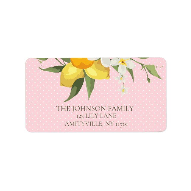 Étiquette Lemon Address Label (Devant)