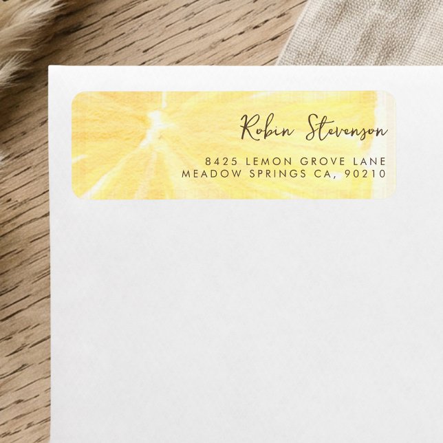 Étiquette Lemon Graduation Return Address Label (Créateur téléchargé)