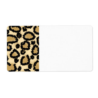 Étiquette Leopard Print Pattern, Brown et Black.