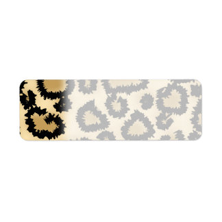 Étiquette Leopard Print Pattern, Brown et Black.