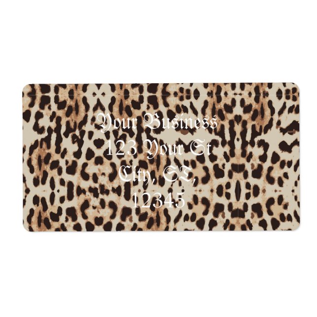 Étiquette Leopard Spots Motif Thunder_Cove (Devant)