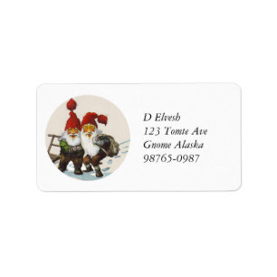 Étiquette Les amis Gnome à Noël
