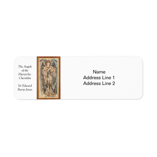 Étiquette Les Anges de la Hiérarchie Cherubim, Burne Jones (Devant)