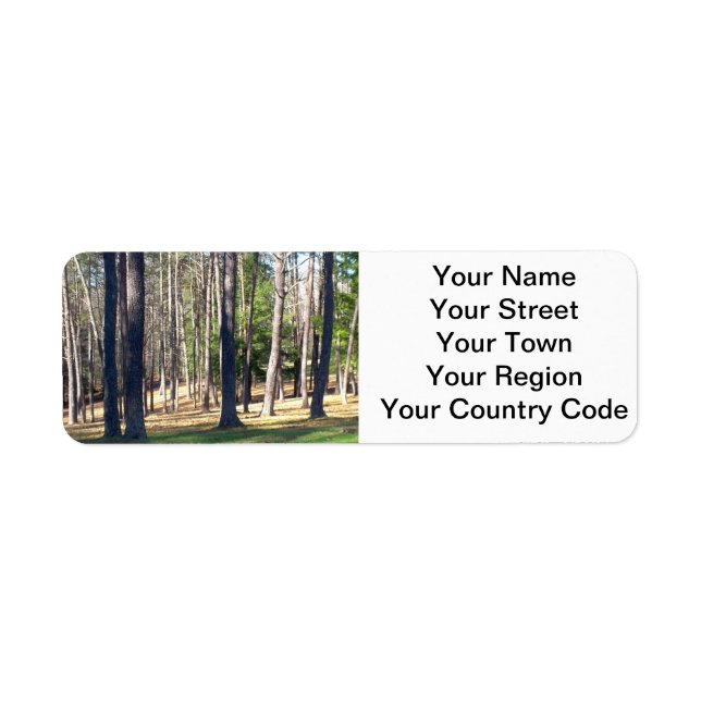 Étiquette Les arbres du parc (Devant)