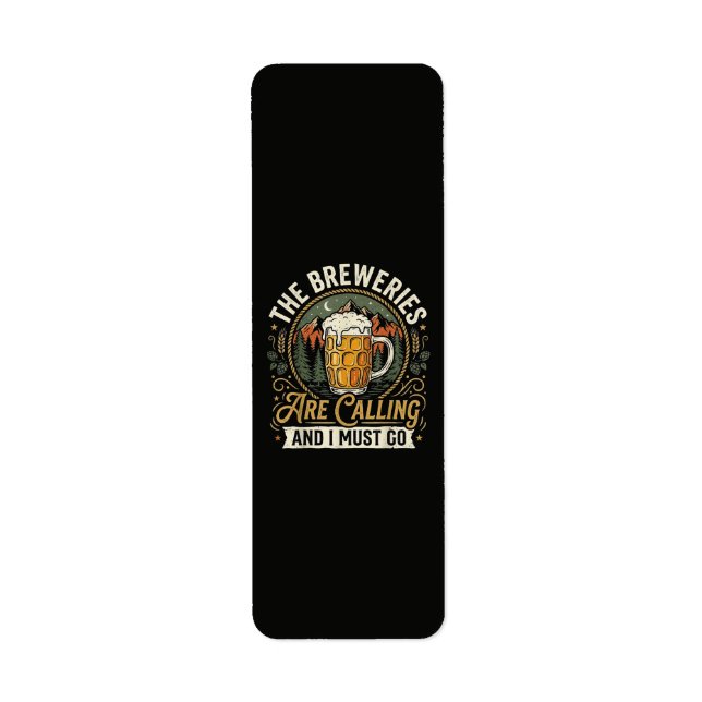 Étiquette Les brasseries appellent et je dois y aller (Devant)