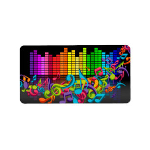 Étiquette les bruits colorés d'égaliseur de notes de musiq