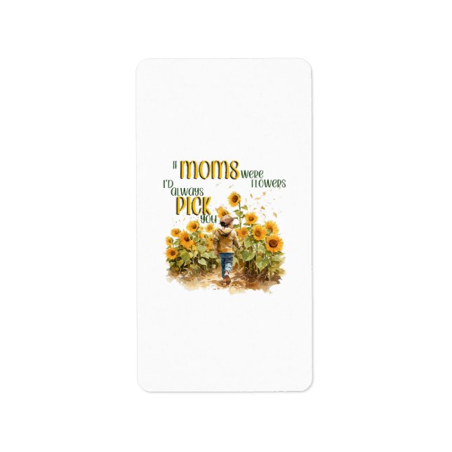 Étiquette les mamans étaient des fleurs (Devant)