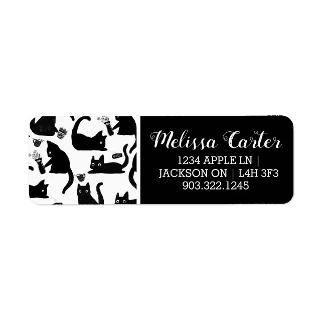 Étiquette Les mauvais chats frappent des trucs sur (Devant)