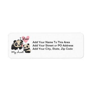 Étiquette Les pandas I aiment ma tante