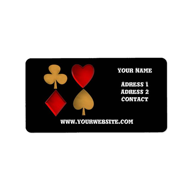 Étiquette Les quatre costumes, Personnalisé (Devant)