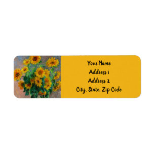 Étiquette Les tournesols de Monet
