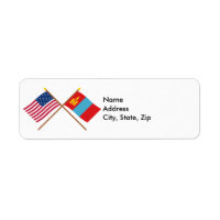Les USA et drapeaux croisés par Mongolie