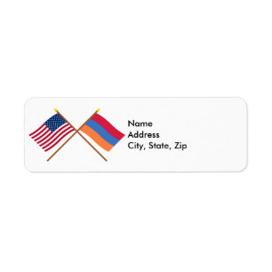 Étiquette Les USA et drapeaux croisés parArménie