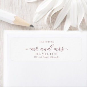 Étiquette L'étiquette d'adresse de retour de mariage du futu