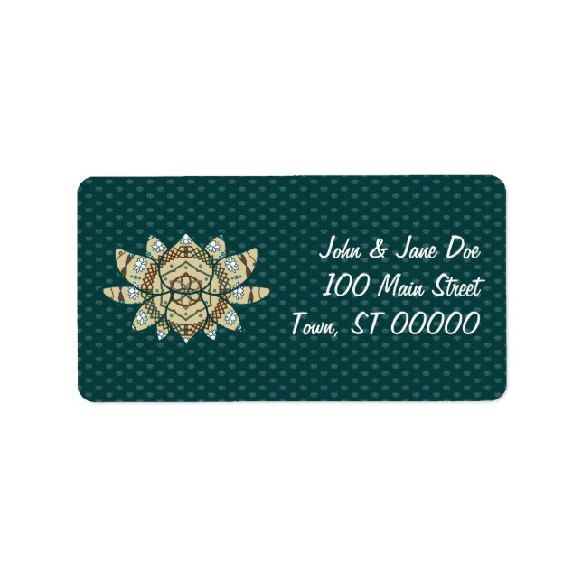 Étiquette L'étiquette d'adresse Lotus (Devant)