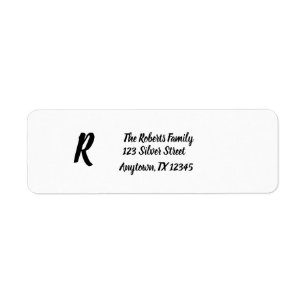 Étiquette Lettre de monogramme de script personnalisé simple