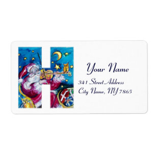 ÉTIQUETTE LETTRE H DE NOËL / MONOGRAM PÈRE NOËL INSPIRÉ