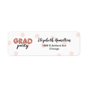Étiquette Lettres de ballons Rose Gold Mignonnes Fête de Rem