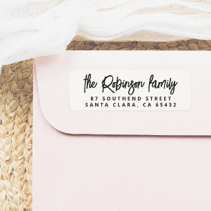 Étiquette Lettres modernes Gras Nom de famille Adresse de re